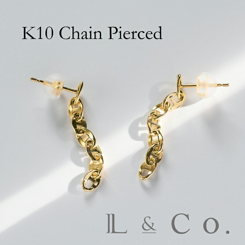 ピアス レディース 地金 シンプル K10 10金 フック L&Co