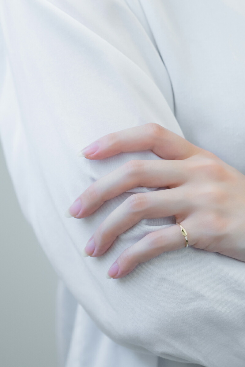 クーポン対象外 K10 シグネット ピンキーリング シンプル イエローゴールド おしゃれ オフィス 普段使い ユニセックス 地金リング Fucoa Cl