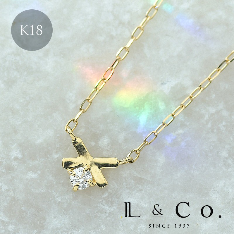 楽天市場】【受注生産】K18 ダイヤモンド ネックレス 0.02ct V