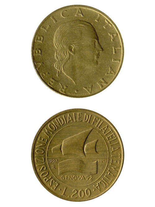 楽天市場】コイン イタリア 200リラ 23.5mm : レザーマニア楽天市場店