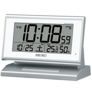 セイコー【SEIKO】電波デジタル時計 自動点灯タイプ★置き時計【SQ768S】