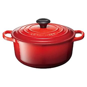 ル・クルーゼ【LE CREUSET】ホーロー鍋 両手なべ 16糎 桜んぼう赤いこと 25177-16060-2422★【シグニチャー】 両手鍋-鍋
