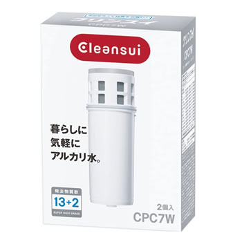三菱レイヨン【CLEANSUI】ポット型 クリンスイ浄水器 交換用カートリッジ2個入り CPC7W-NW★【CPC7WNW】