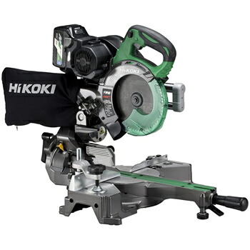 HiKOKI36V両傾斜コードレス卓上スライド丸のこ 165mm C3606DRBK-XPS★