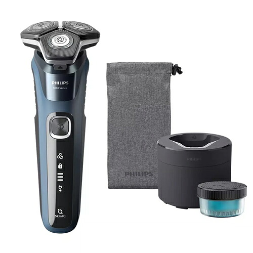 【PHILIPS】PHILIPS-S5880-60 フィリップス ウェット&ドライ電動シェーバー 5000シリーズ セルリアンブルー 洗浄器クイッククリーンポッド付 【S5880/60】|LifeStage Nana!店