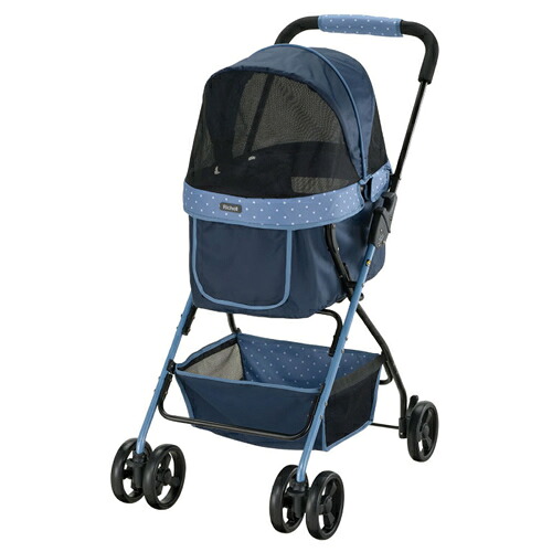 【ペット用品】P-4973655586914 リッチェル ペットカート エルフィ ブルー バスケット付き 簡単折りたたみ ペット用キャリー 13,968円
