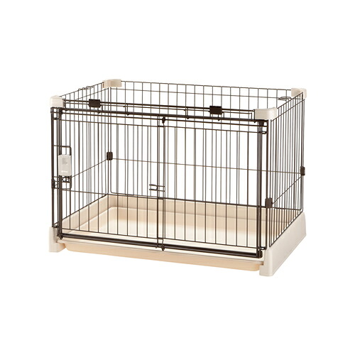 【ペット用品】P-4945680561624 リッチェル もっとお掃除簡単ペットサークル 90-60 アイボリー 超小型犬・小型犬用 【156162】|LifeStage Nana!店