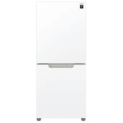 【SHARP】SJ-GD15P-W シャープ 152L 2ドア冷蔵庫 PLAINLY クリアホワイト つけかえどっちもドア ガラスドア 【インバーター搭載で省エネ＆静音】