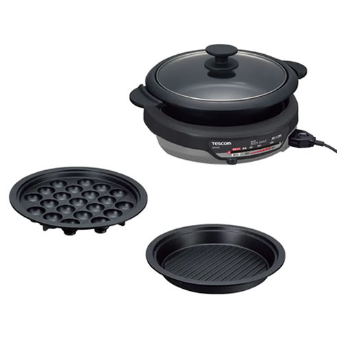 ゆ*あ様 【新品】【未使用】TESCOM GPE910 ホットプレート 直径30 テスコム（TESCOM） 【2500円クーポン有】 グリル鍋 電気鍋 たこ焼き