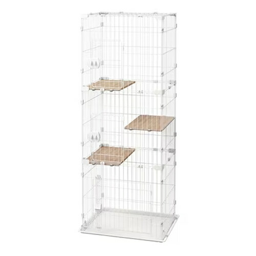 【愛玩動物属具】I-4967576683036 アイリスオーヤマ コンパクトキャットケージ3段 自然的 CCC-168 傾倒押しとどめる胴締め付き添い人 【IRIS OHYAMA】 猫用品-ケージ-ペット・ペットグッズ
