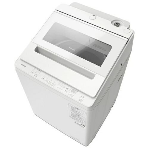 【HITACHI】BW-V80M-W 日立 洗い濯ぎ8kg 全自動小銃洗い濯ぎ機 ビートウォッシュ 白いこと ナイアガラ音楽的リズム洗い濯ぎ 【洗い濯ぎ槽自動小銃おそうじ】