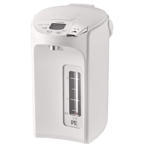 【電気ポット】PIP-G300-WE タイガー 蒸気レスVE電気まほうびん とく子さん 3L アーバンホワイト 湯沸かし器 ジャーポット【時短・節電】｜LifeStage Nana！店