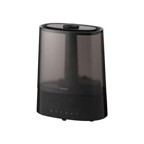 【IRIS】AHM-HUT55A-B アイリスオーヤマ 上給水超音波ハイブリッド加湿器 ブラック 2WAY給水 タンク容量6L 【木造9畳／洋室15畳】