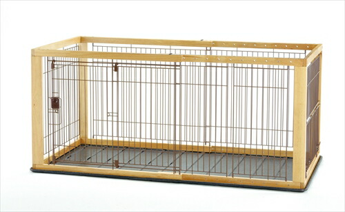 リッチェル【愛玩動物装具】 木製スライドペットサークルワイドナチュラル P-4973655593530