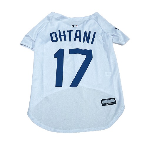 【ペット用品】P-0849790211971 ファンタジーワールド MLB公式 ドジャース 大谷翔平選手モデル ユニフォーム ジャージ XXLサイズ ホワイト 【ペット用野球ウェア】