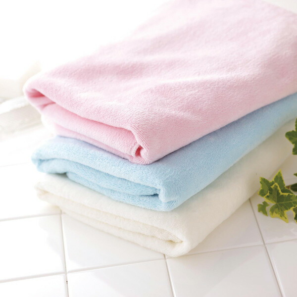 楽天市場 S ふんわりたっちマイクロファイバーバスタオル ピンク ブルー アイボリー サンファミリー D 母の日 ギフト 美容 ランドリープラス