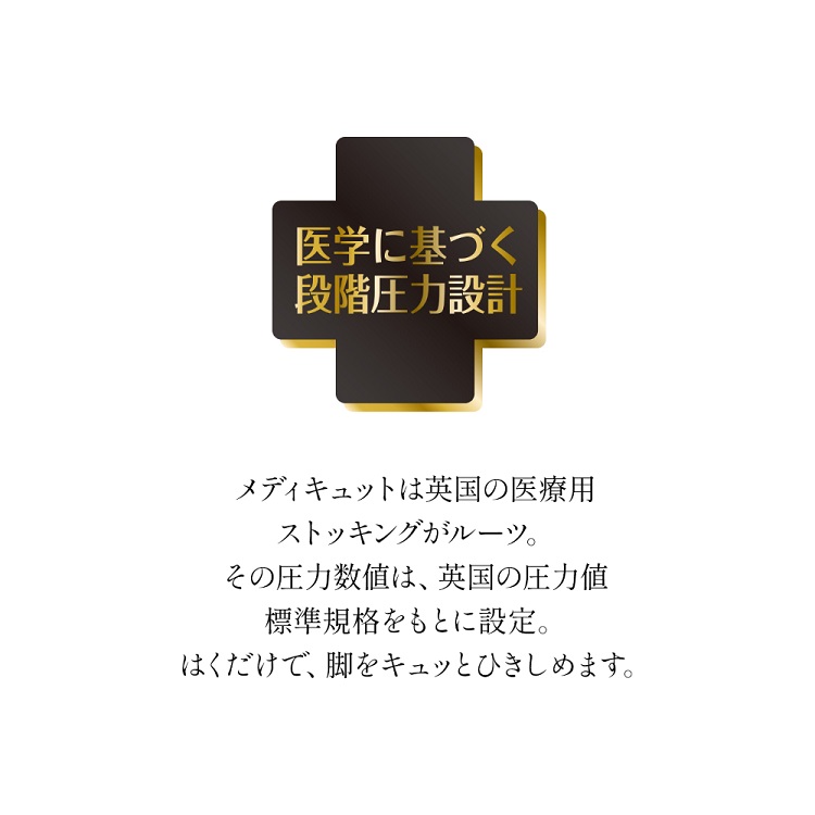 市場 336円相当ポイント還元 ヌーディーベージュ 段階圧力 M-L メディカルストッキング 2個セット 送料無料 メディキュット