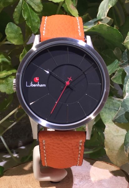 Libenham公式 Libenham Landschaft LH90036-02 Leather-06(Orange)[ブラック/夜の暗闇/リベンハム/ラントシャフト/自動巻き/レザーベルト/日本正規保証]