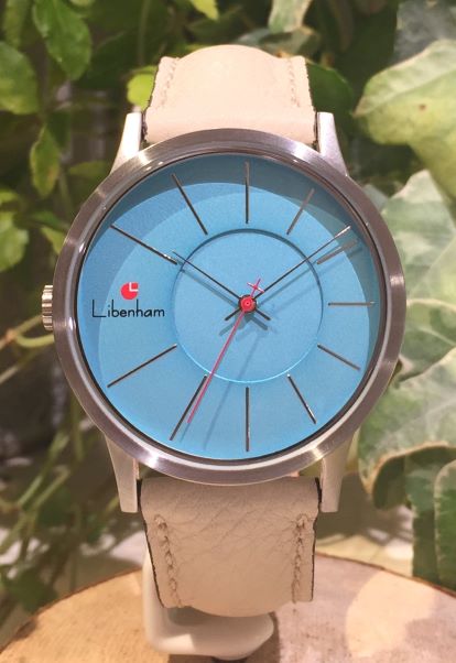 Libenham堅苦しさ Libenham Landschaft LH90036-08 Leather-06(L-Beige)[青色/青天井/リベンハム/ラントシャフト/自動小銃一巻き/なめし革胴締め/日本置き目引き請ける] 腕時計-男女兼用腕時計