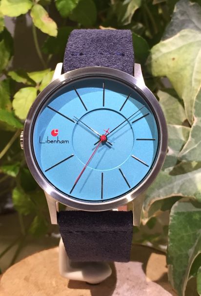 Libenham堅苦しさ Libenham Landschaft LH90036-08 Leather(S)05(D-Blue)[青色/青天井/リベンハム/ラントシャフト/自動小銃一巻き/なめし革胴締め/日本置き目引き請ける] 男女兼用腕時計-腕時計