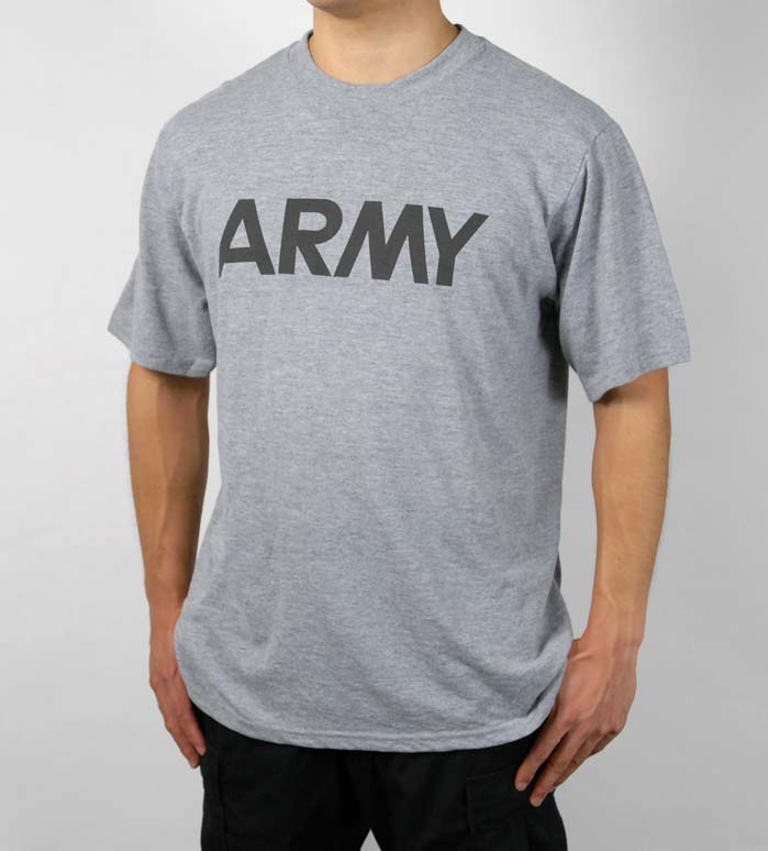 楽天市場 ｕｓ ａｒｍｙ 軍用グレーｔシャツ 新品 ｔ４５ｎ L A Boy