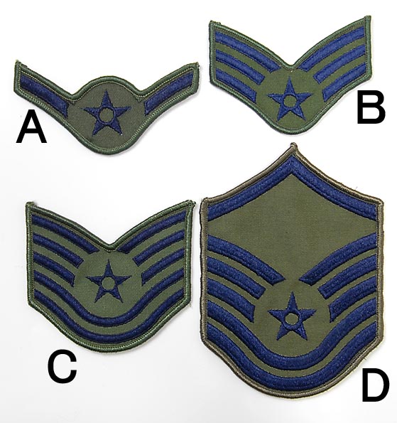 楽天市場】アメリカ空軍 USAF OD/ネイビー 階級章ワッペン 新品