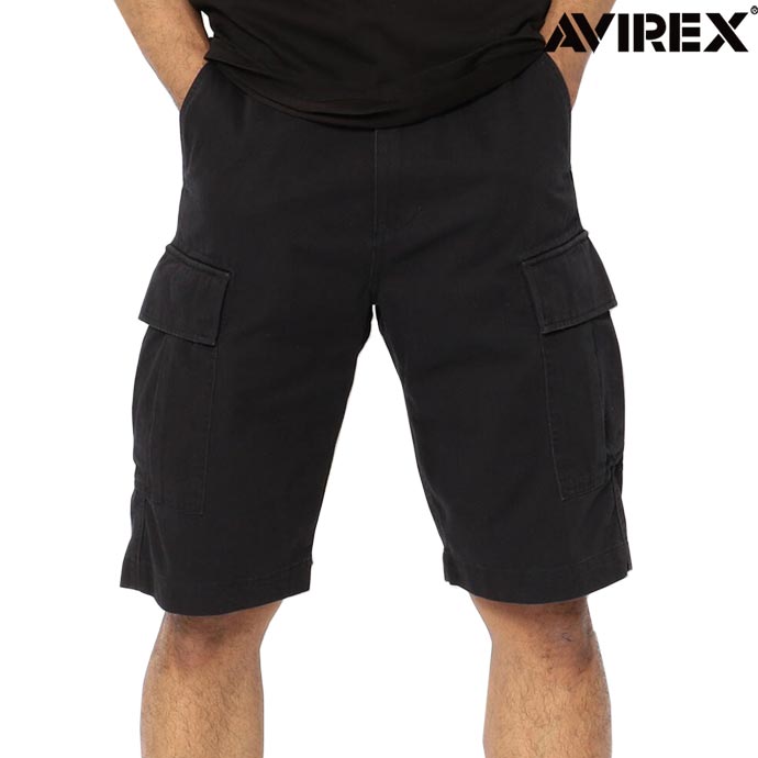アビレックス AVIREX 第一義的 ファティーグ さる股引き カーゴショーツ ベーシック FATIGUE SHORTS 7835913001 6126131 7832913002 BLACK 黒いこと 貨物輸送無料