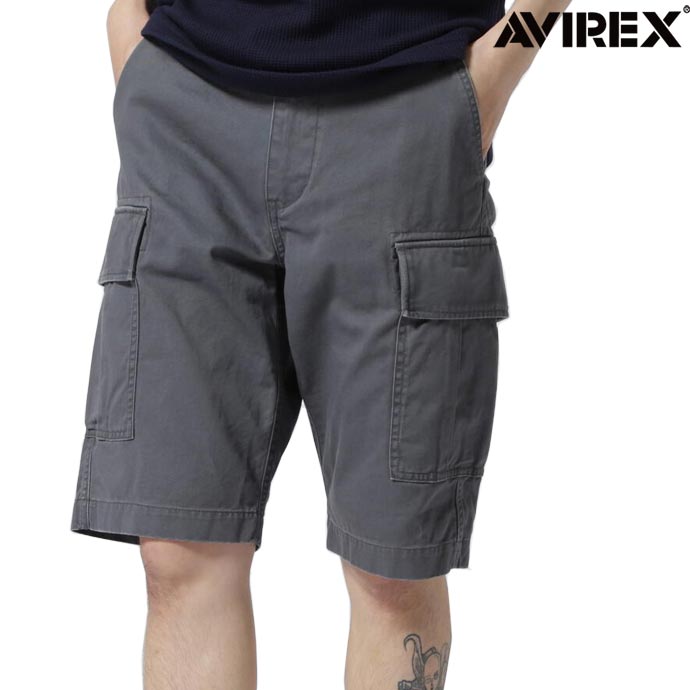 アビレックス AVIREX ベーシック ファティーグ ショーツ カーゴショーツ BASIC FATIGUE SHORTS 7835913001 6126131 7832913002 GREY グレー 送料無料