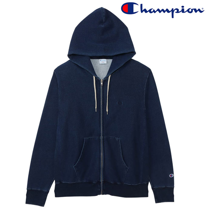 チャンピオン Champion パーカー インディゴ染め リバースウィーブ 10oz ジップアップパーカー C3-D102 インディゴ 送料無料