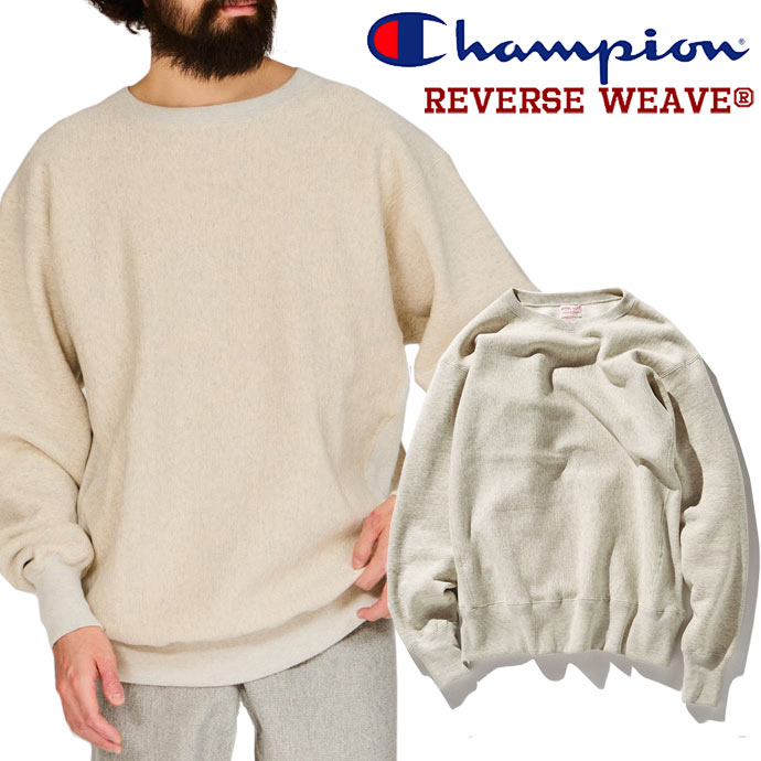 はやりっ児 Champion 調教師 リバースウィーブ 2nd専売特許青写真 クルーネックスウェットシャツ TRUE TO ARCHIVES C3-Q042 しろがね色薄墨色 貨物輸送無料