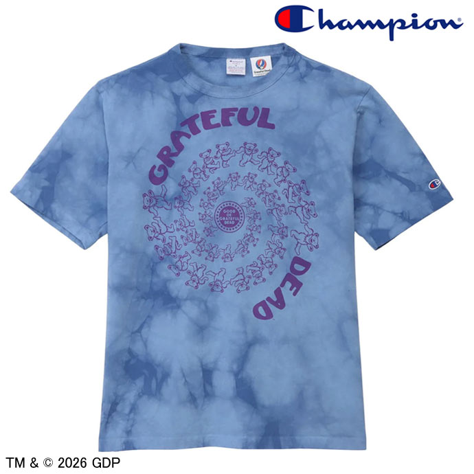 はやりっ子 Champion T1011 ティーテンイレブン Grateful Deadひな型 プルオーバー C5-D308 ともし火青み 貨物輸送無料