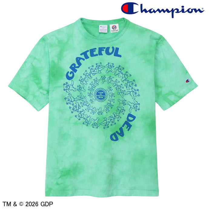 はやりっ子 Champion T1011 ティーテンイレブン Grateful Deadひな型 プルオーバー C5-D308 ペールグリーン 貨物輸送無料