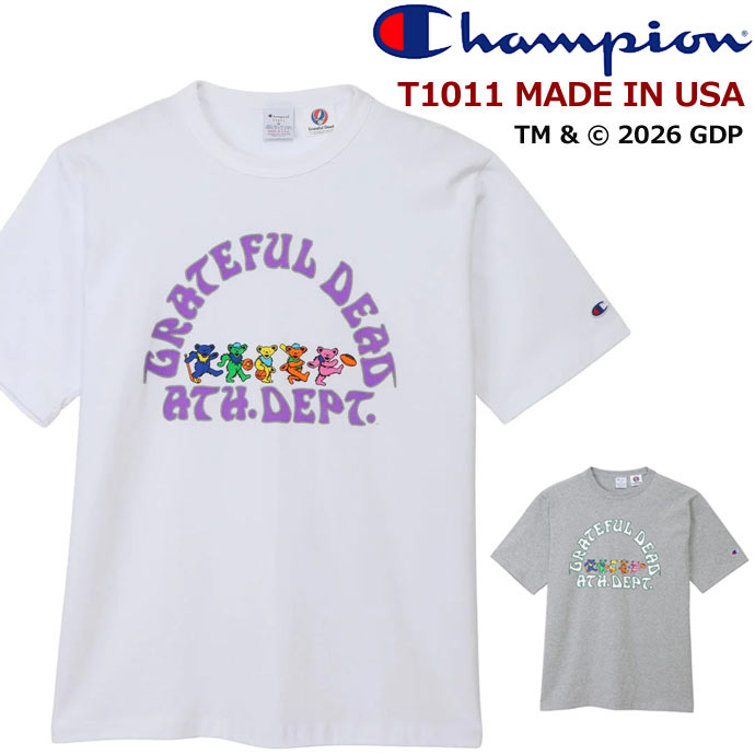 はやりっ児 Champion T1011 ティーテンイレブン Grateful Deadひな形 ティーシャツ C5-D309 2色 白いこと 他 貨物輸送無料