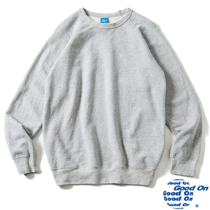 Good On グッドオン RAGLAN CREW SWEAT SHIRTS ラグランクルースウェットシャツ トレーナー GOBW-101 METAL グレー【送料無料】