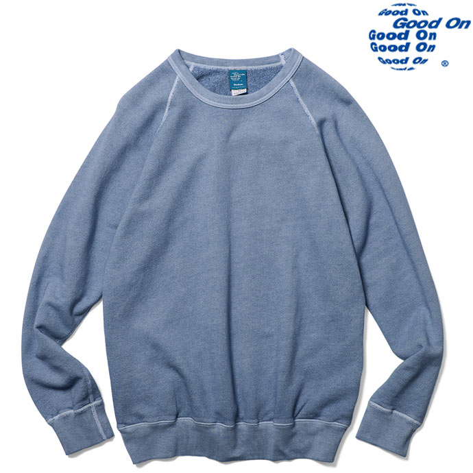 Good On グッドオン RAGLAN CREW SWEAT SHIRTS  ラグランクルースウェットシャツ 調教師 GOBW-101 P-AJISAI 紫陽花 貨物輸送無料