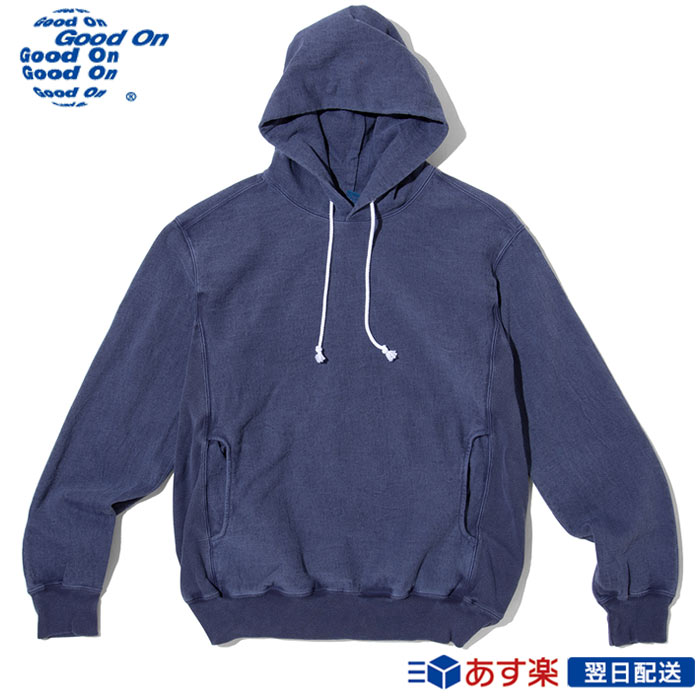 Good On グッドオン ヘビープルオーバーフードスウェットパーカー GOBW1913 HEAVY PULLOVER HOOD SWEAT 13オンス厚手パーカー P-ネイビー 送料無料｜USカジュアル店