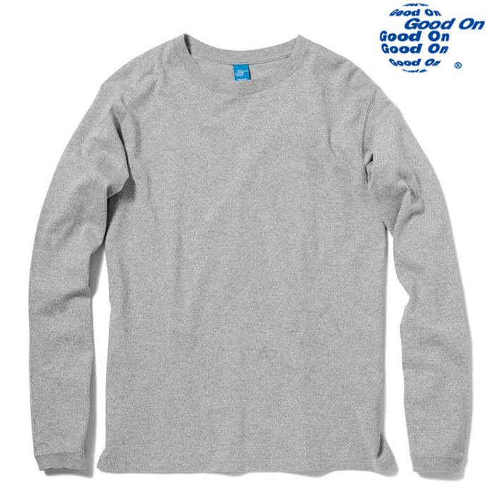 Good On グッドオン L/S CREW TEE 長袖 5.5oz ロングスリーブクルーネックＴシャツ GOLS-802 メタルグレー METAL GREY 送料無料