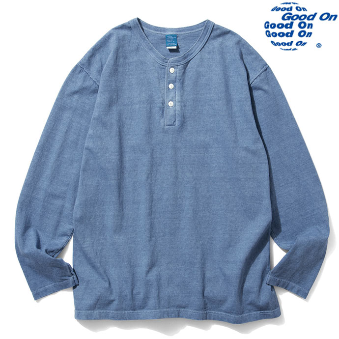 Good On グッドオン HENLEY NECK TEE 長袖 5.5oz ロングスリーブヘンリーＴシャツ GOLT1601 ホワイト WHITE 送料無料