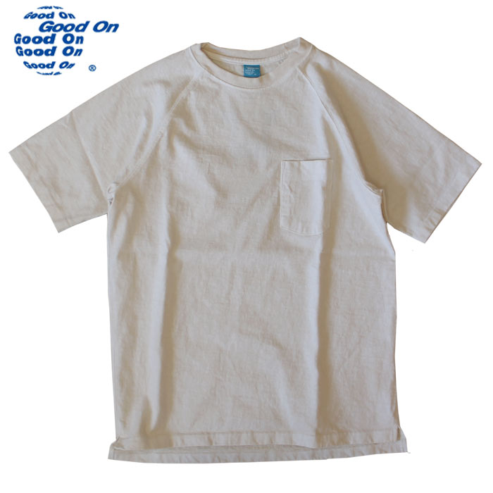 Good On グッドオン HEAVY RAGLAN POCKET TEE 9oz ショートスリーブヘビーラグランポケットＴシャツ GOST1101 P-ナチュラル送料無料
