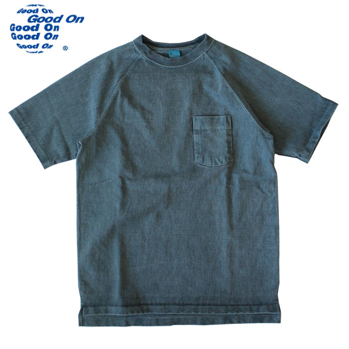 Good On グッドオン HEAVY RAGLAN POCKET TEE  9薬局衡オンス ショートスリーブヘビーラグランポケットＴシャツ GOST1101 P-スレート貨物輸送無料 トップス-メンズファッション-Tシャツ・カットソー