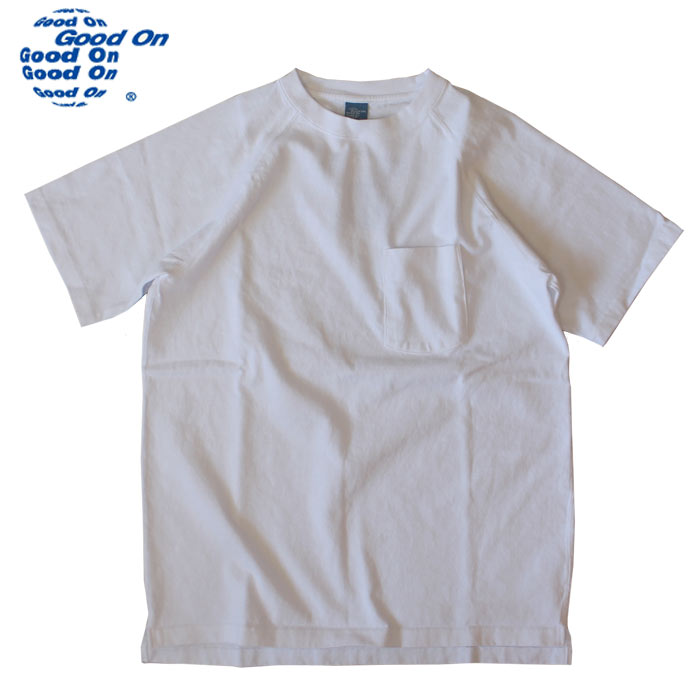 Good On グッドオン HEAVY RAGLAN POCKET TEE  9薬局衡オンス ショートスリーブヘビーラグランポケットＴシャツ GOST1101 白いこと貨物輸送無料