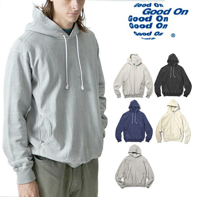 Good On グッドオン ヘビープルオーバーフードスウェットパーカー GOBW1913 HEAVY PULLOVER HOOD SWEAT 13薬局衡オンス朦々たるパーカー 4色ヘザーグレー 黒いこと他 貨物輸送無料