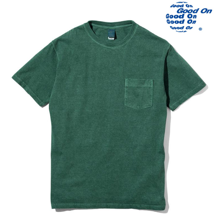 Good On グッドオン POCKET TEE ショート 5.5oz スリーブポケット付Tシャツ GOST0903 P-DK.GREEN P-ダークグリーン 送料無料