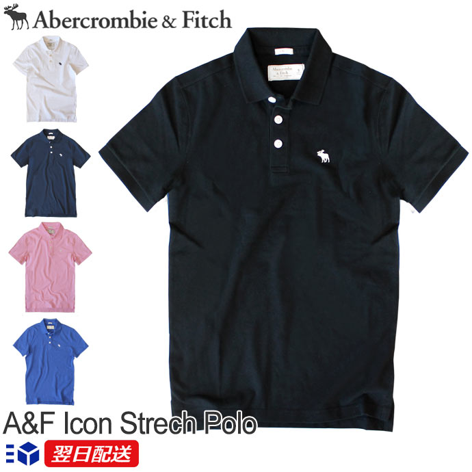 楽天市場 新作 アバクロンビー フィッチ 正規品 アバクロ Abercrombie Fitch メンズ ストレッチ カノコ ポロシャツ Icon Strech Polo 5色 ホワイト ブラック ネイビー他 Us限定モデル Usカジュアル楽天市場店