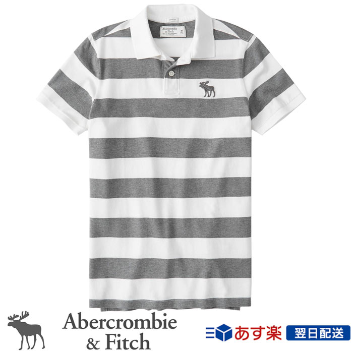 独特な店 アバクロ Abercrombie Fitch アバクロンビー フィッチ ボーダー柄ポロシャツ Exploded Icon Stripe Polo グレーストライプ Grey Stripe 最上の品質な Mahottaripost Com Np