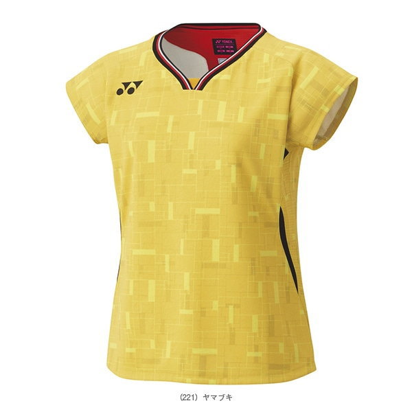 【送料無料】【10000円均一】【廃番】YONEX（ヨネックス）ウィメンズ ゲームシャツ テニス バドミントンウェア ゲームシャツ フ ストレッチ ベリークールドライ トレーニング 半袖 シャツ テニス マルチスポーツ レディース イエロー　Lサイズ　20917-221【26☆】