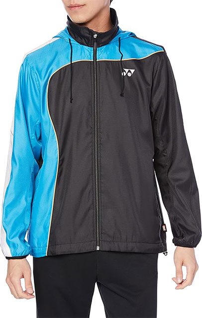 【送料無料】【7000円均一 Sサイズのみ】YONEX(ヨネックス)テニス ジャケット ユニセックス 裏地付きウィンドウォーマーシャツ ブラック×ブルー 70081-188【定番】