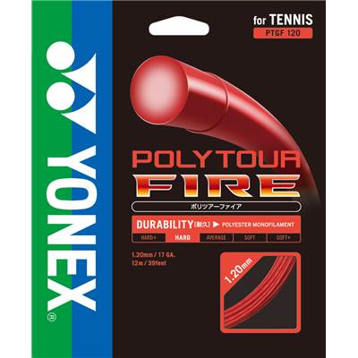 【貨物輸送無料】YONEX(ヨネックス)ポリツアーファイヤーガット・ストリングレッドPTGF120-001【定番】
