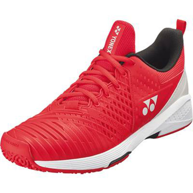 【貨物輸送無料】【廃番】YONEX(ヨネックス) 力強さ座布団 ソニケージ 3 メン メンズ レディース 御坊っちゃん 庭球シューズ オムニ 粘土厚地の外套赤いこと×白いこと SHTS3MGC-713【24☆】