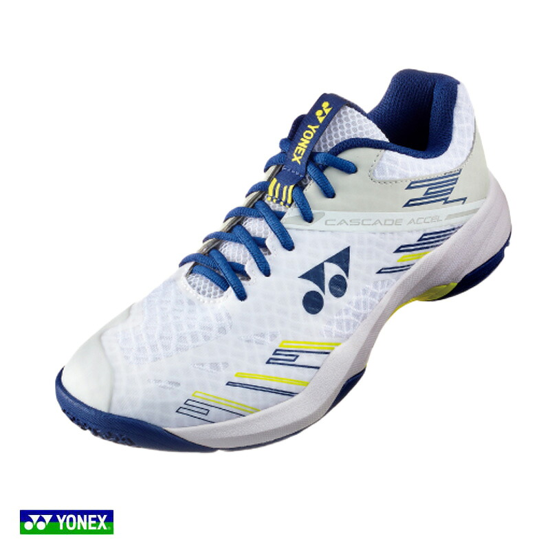 【送料無料】【10000円均一】YONEX（ヨネックス）バドミントン パワークッション カスケードアクセル スリム. SHBCA1S メンズ レディース ユニセックス ジュニア バドミントンシューズ　ホワイト/ネイビー 　SHBCA1-100【25☆】｜La foresta d&rsquo;Italia